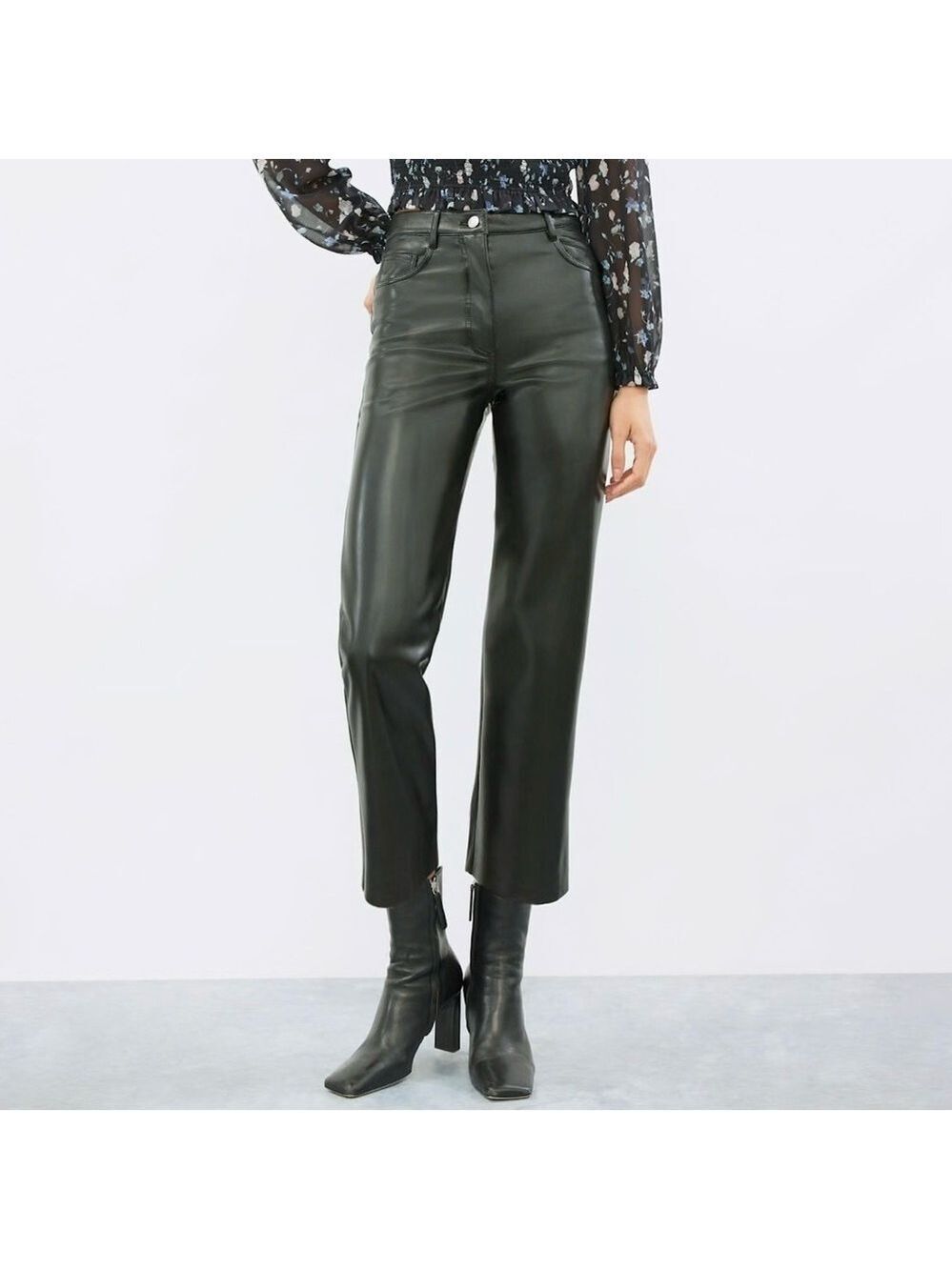 Wilfred Melina Vegan Leather Cropped Pant Black Size 8